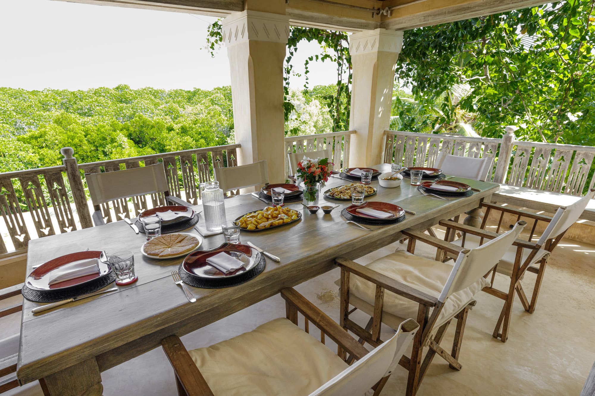 Dining table set at Amani House